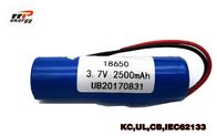 डिजिटल उत्पाद लिथियम आयन रिचार्जेबल बैटरी 3.7V 2500mAh INR18650