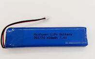 351770 MSDS UN38.3 400mAh की 7.4V लिथियम पॉलिमर बैटरी