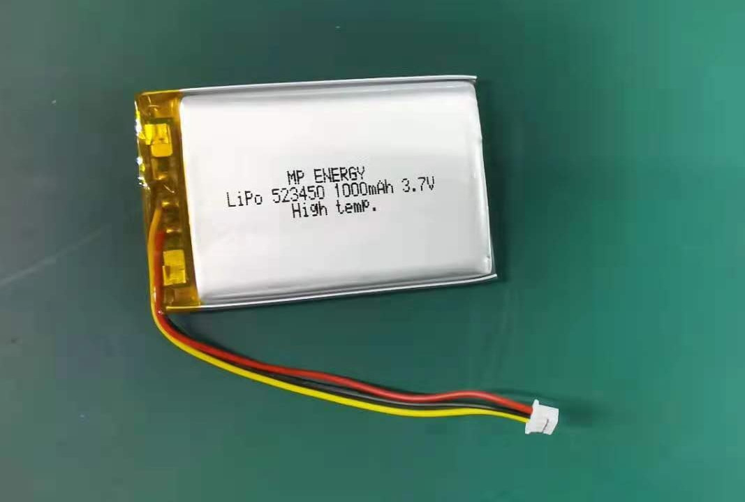 आईईसी 62133 लिथियम पॉलिमर बैटरी 3.7 वी जीपीएस 523450 1000 एमएएच सीबी लिपोलीमर बैटरी