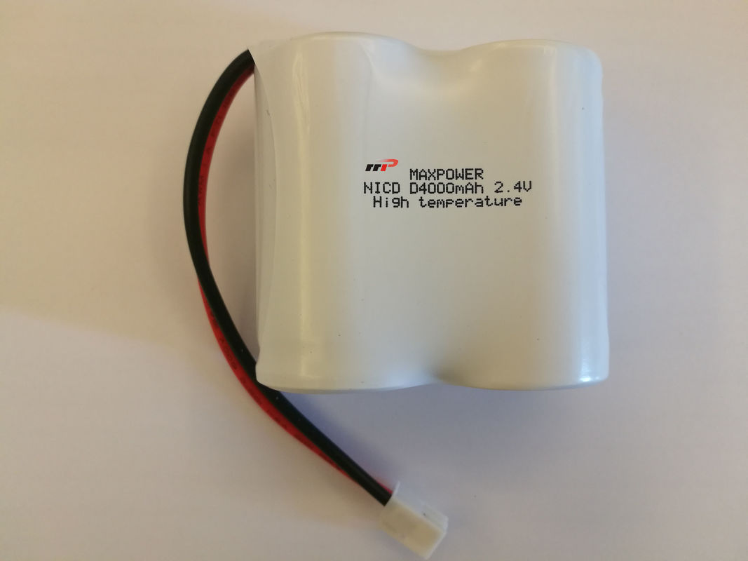 D आकार फ्लैट टॉप NiCd रिचार्जेबल बैटरी 2.4V 4000mAh आपातकालीन प्रकाश CE उल