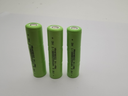 UL 3.6V 200mAh NIMH रिचार्जेबल बैटरी 1/3BBB कस्टम NIMH बैटरी पैक उपयोग करने के लिए तैयार NIMH बैटरी लंबे चक्र जीवन