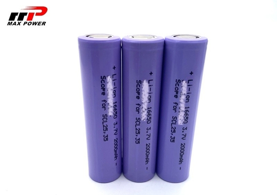 Li16650C 3.7 V 2000mah लिथियम आयन रिचार्जेबल बैटरी सेल OEM सेवा CE UL CB