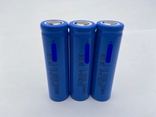 14500 3.7 V 1000mah 800mAh लिथियम आयन रिचार्जेबल बैटरी सेल OEM सेवा CE UL CB
