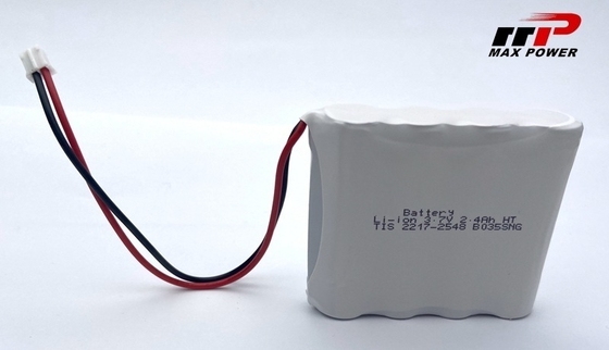 3.7V 2400mAh 14500 लिथियम आयन बैटरी पैक जीपीएस के लिए व्यापक तापमान -40°C-80°C उपयोग के लिए
