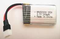 खिलौना ड्रोन लिथियम पॉलिमर बैटरी 652030 240mAh 3.7V लाइटवेट लंबे जीवन काल के सीबी उल उल के साथ