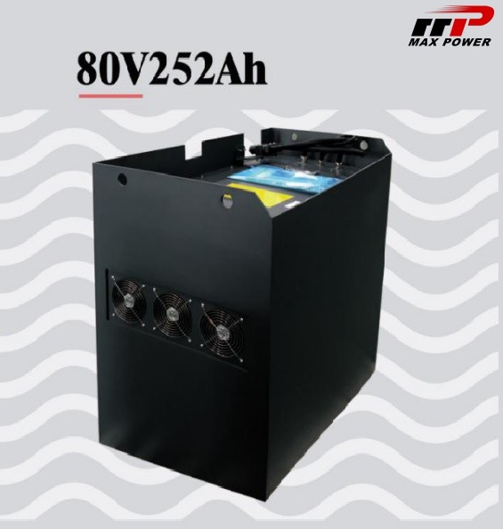 80V 252AH RS485 फॉस्फेट लिथियम LiFePO4 बैटरी फोर्कलिफ्ट बॉक्स