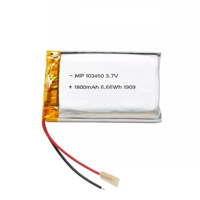 103450 1800mAh 3.7V हाई पावर लाइपो बैटरी पैक लिथियम पॉलिमर बैटरी सेल