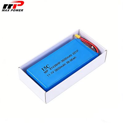 MP81438HP 3600mAh 15C LiPolymer बैटरी पैक 11.1V