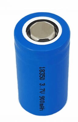 ग्रेड ए आईएनआर18350 लिथियम आयन बैटरी 3.7V 900mAh उच्च क्षमता रिचार्जेबल बैटरी