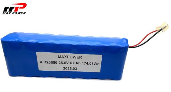 8S2P 26650 LiFePO4 बैटरी पैक 25.6V 6.8Ah औद्योगिक रोबोट के लिए उच्च शक्ति ऊर्जा समाधान