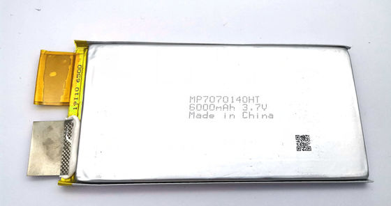 60C उच्च दर ली आयन पॉलिमर बैटरी पैक C7070140HT 6000mah 3.7V