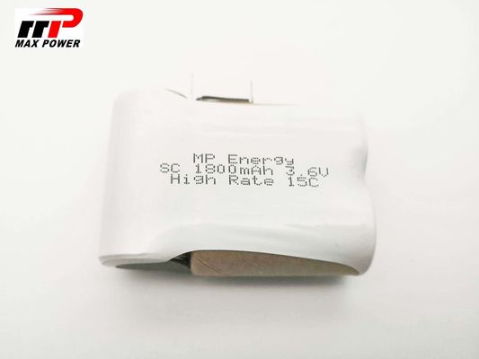 पावर टूल्स निकेड बैटरी सेल 3.6V SC1800mAh हाई डिस्चार्ज रेट 15C CB IEC MSDS